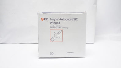 BD 382633 Autoguard BC Winged Shielded I.V. Cath. 20GA x 1.00in. - Box of 50